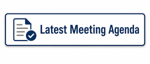 Image saying "Latest Meeting Agenda", links to PDF file of most recently posted meeting agenda