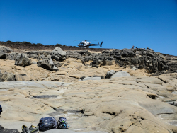 Helicopter H30 helping with rescue in Salt Point Park