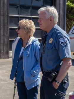 Kathleen Powers with Captain Martin