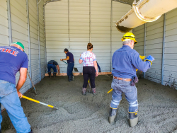 Adding concrete floor to Horicon station